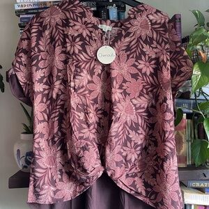 Brown Floral Top